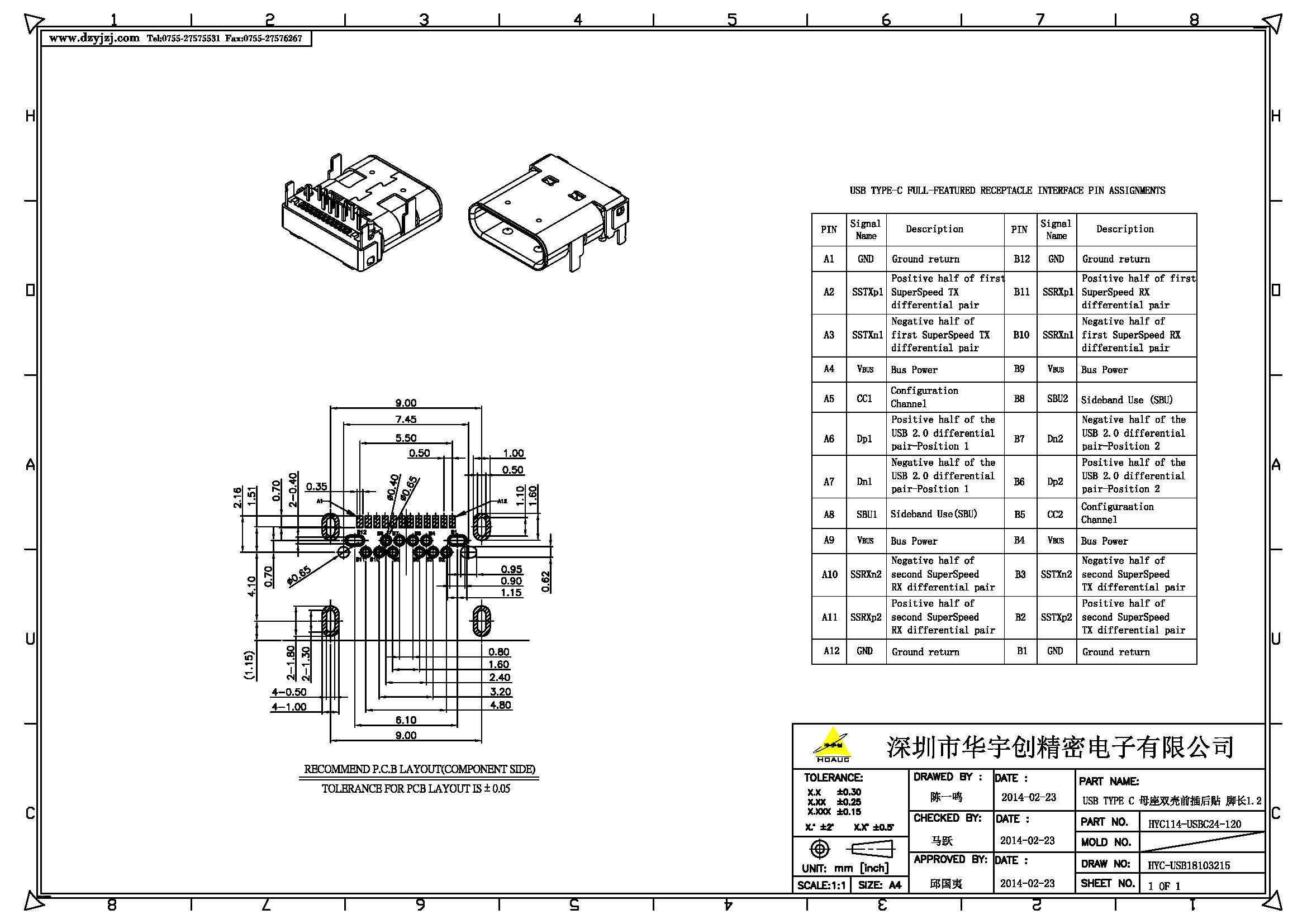 USB TYPE C 母座板上雙殼前插后貼腳長1.2產品圖_頁面_2.jpg
